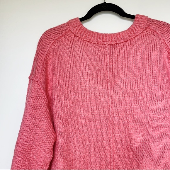 NWT Free People Brookside Sweater in Lightning Pink - Picture 9 of 13